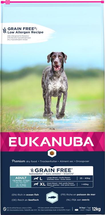 Eukanuba Grain Free Adult Large Ocean Fish 12kg