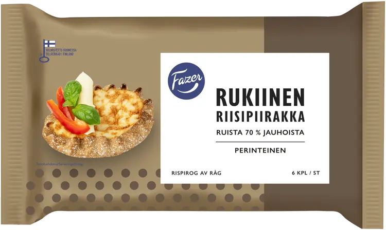 Fazer Rukiinen Riisipiirakka 6kpl 420g