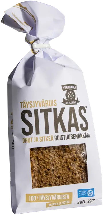 Viipurilainen 220g Sitkas 100% ruis tuorenäkkäri 8kpl