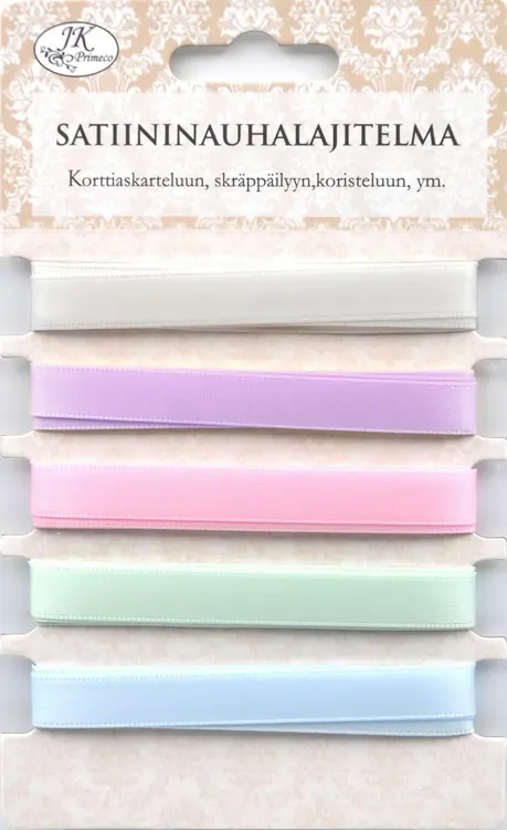 J.K. Primeco satiininauhalajitelma pastelli