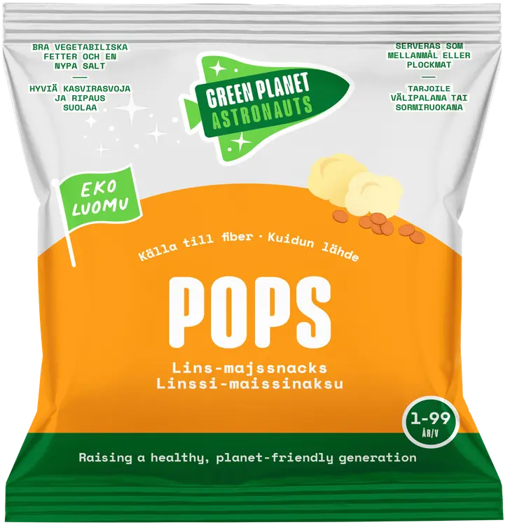 Green Planet Astronauts Luomu Pops linssi-maissinaksu 12kk+ 18g
