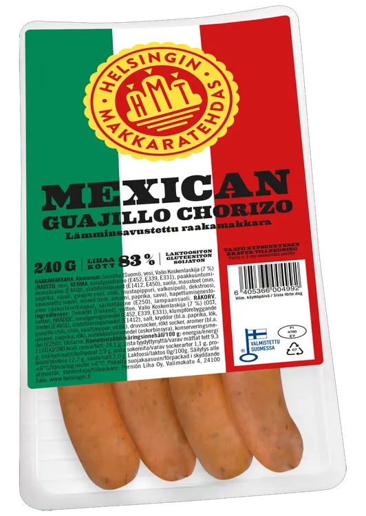 Helsingin Mexican Guajillo raakamakkara 240g