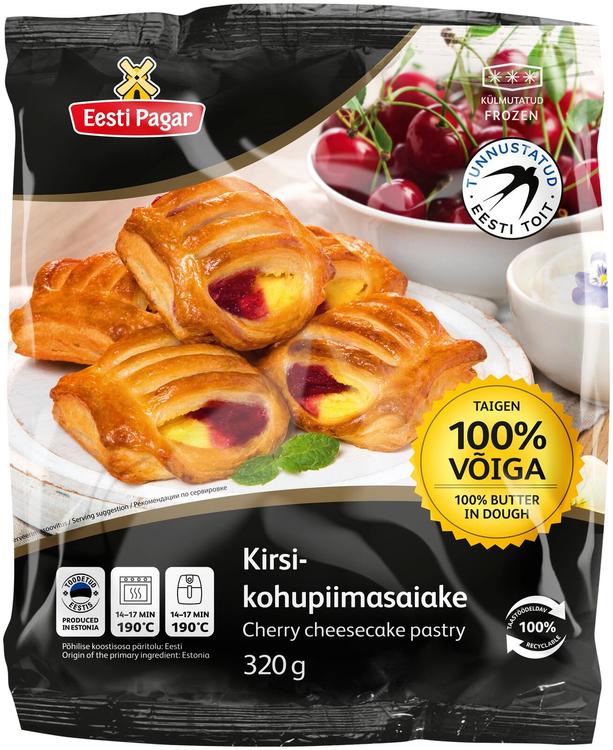 Kirsi-kohupiimasaiake  võiga, 320 g