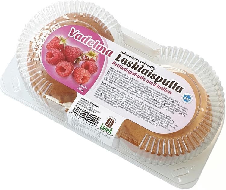 Jokioisten Laskiaispulla 2 x 100 g vadelmahillo kerma täytepulla