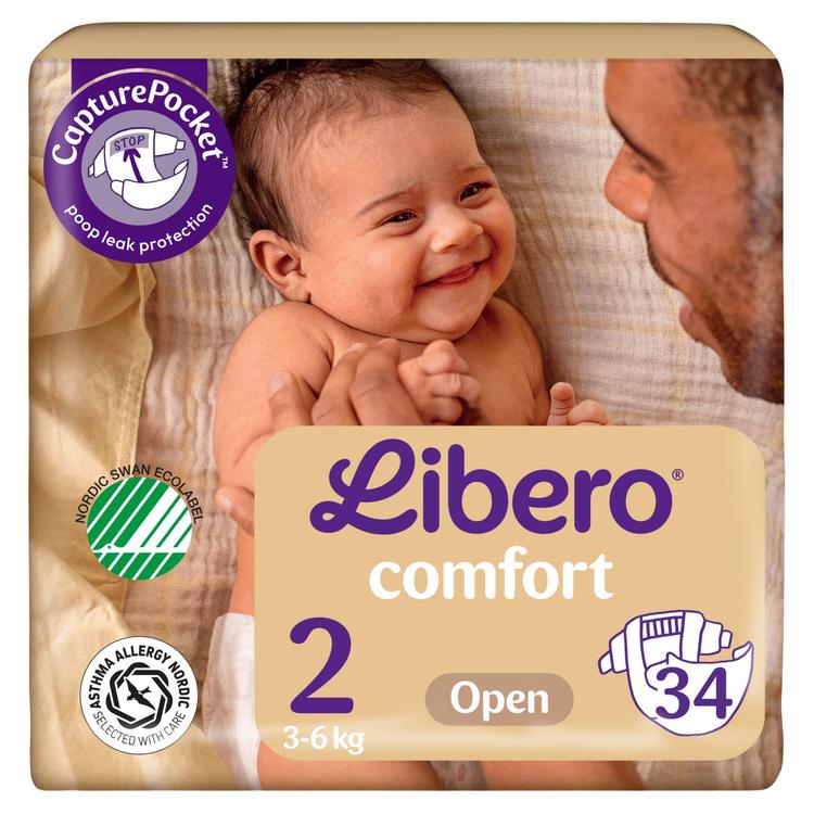 LIBERO Comfort teippivaippa , koko 2, 34kpl, 3-6kg