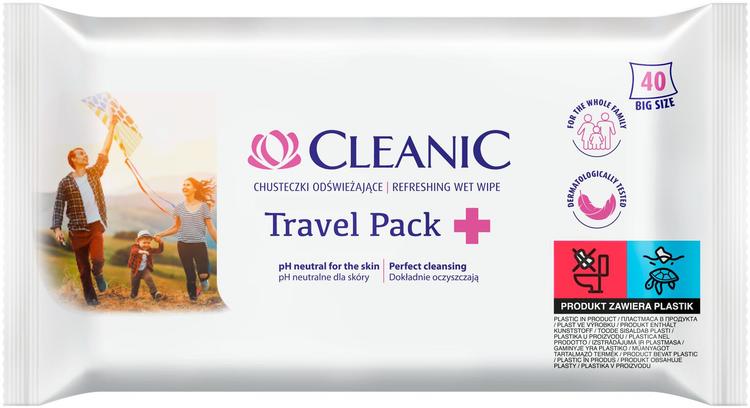 Niisked salvrätikud Cleanic travel pack 40tk