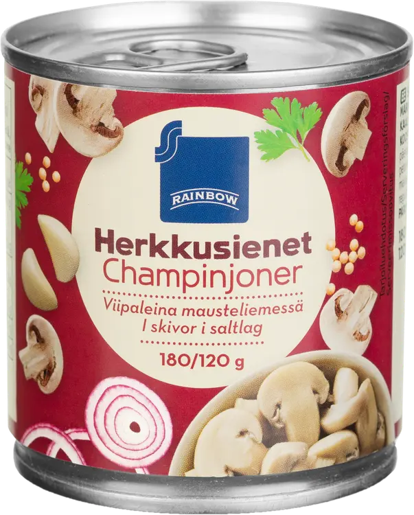 Rainbow 185G/120g herkkusienet viipaleina mausteliemessä