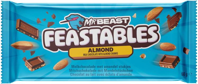 MrBeast Feastables Almond maitosuklaalevy 60g