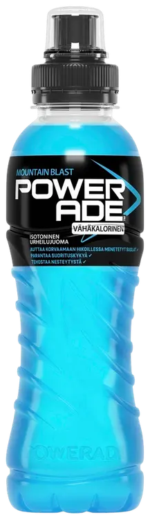 Powerade Mountain Blast urheilujuoma muovipullo 0,5 L