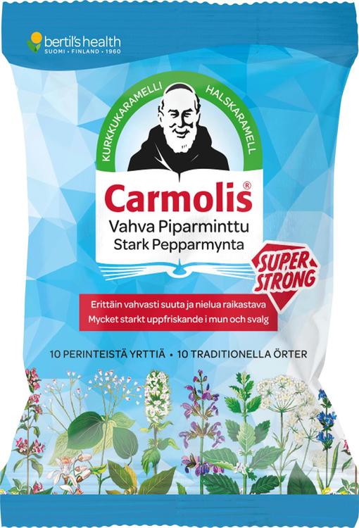 bertil´s health Carmolis Vahva piparminttu kurkkukaramelli 75g