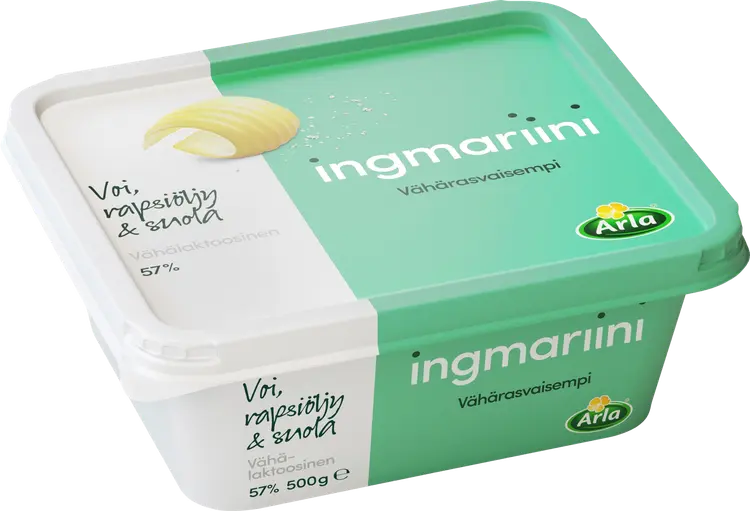 Arla Ingmariini 500 g vähärasvaisempi vähälaktoosinen rasvaseoslevite