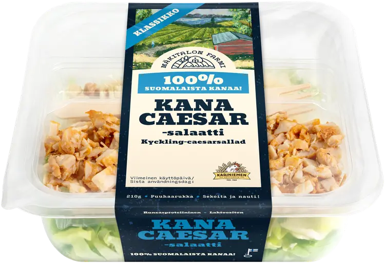 Mäkitalon Farmi Salaattiateria Kana-caesarsalaatti 210g
