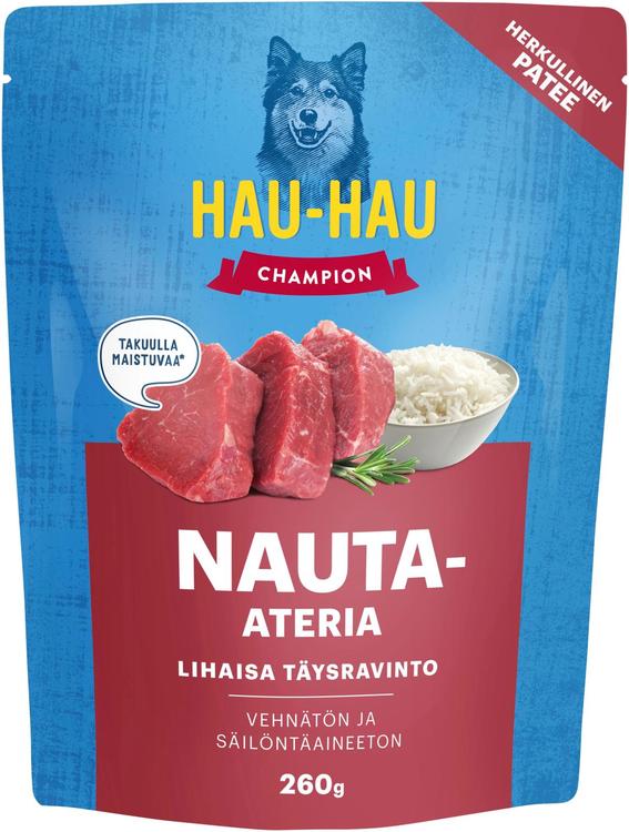 Hau-Hau Champion Nauta-ateria täysravinto 260 g