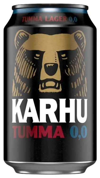 Karhu Tumma Lager olut 0,0 % tölkki 0,33 L