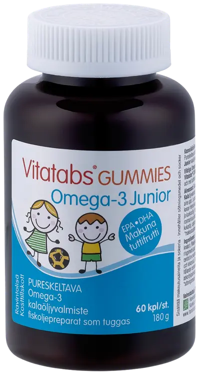 Vitatabs Gummies Omega-3 Junior Pureskeltava Omega-3 60 kpl