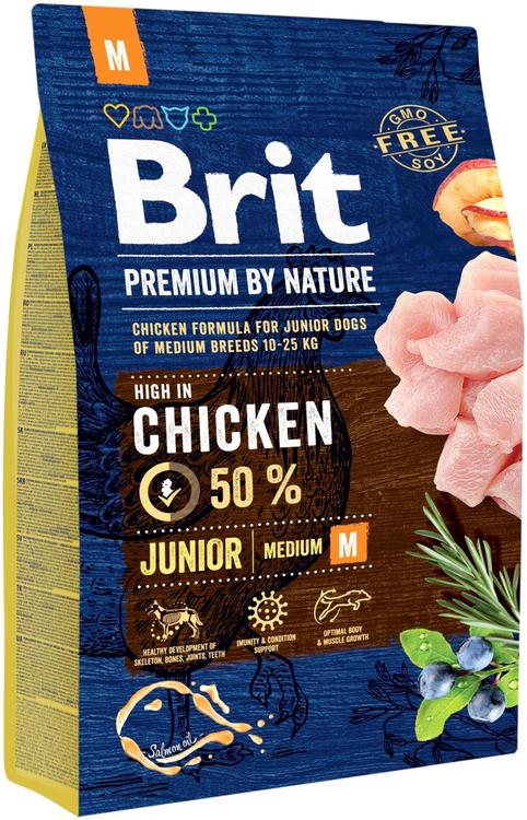 Brit Premium by Nature Junior M keskikokoisille pennuille 3 kg