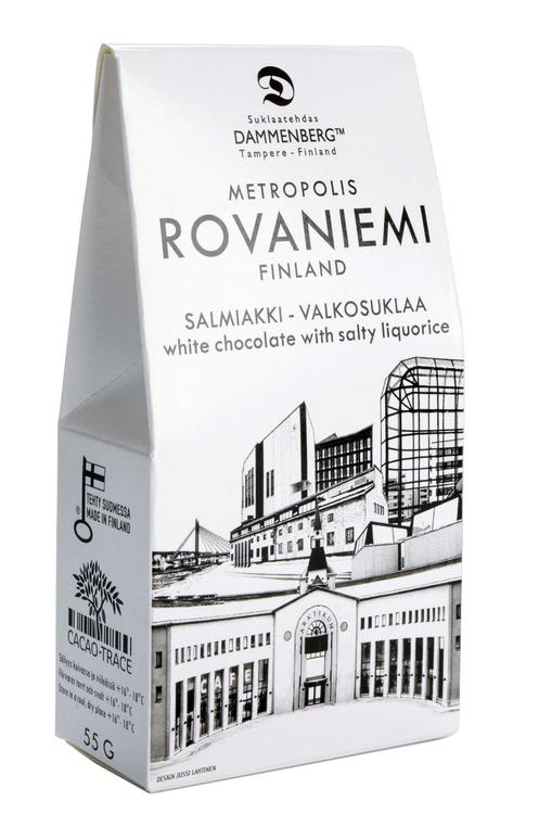 Dammenberg Rovaniemi salmiakki-valkosuklaanappi 55g