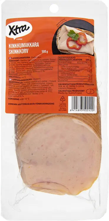 Xtra kinkkumakkara viipale 500 g