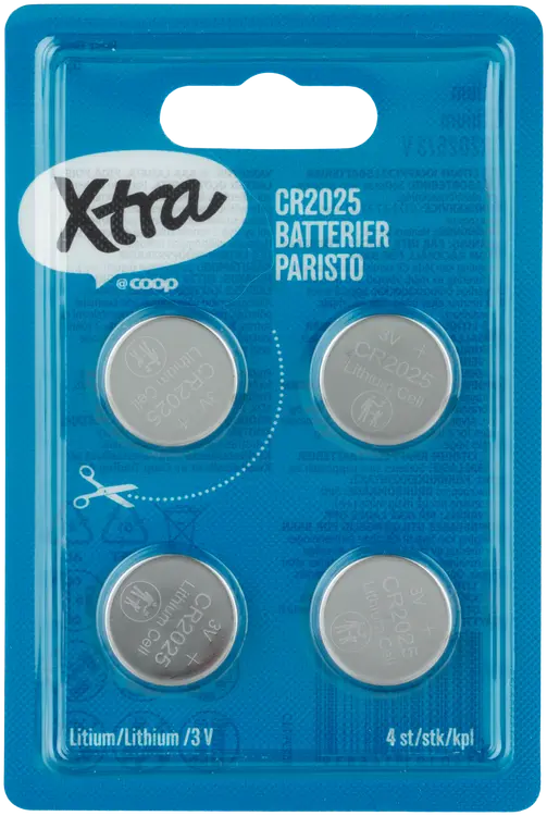Xtra litiumparisto CR2025/3V 4 kpl