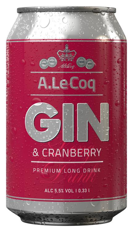 A. Le Coq Cranberry GIN Long Drink 5,5%  0,33 l tlk