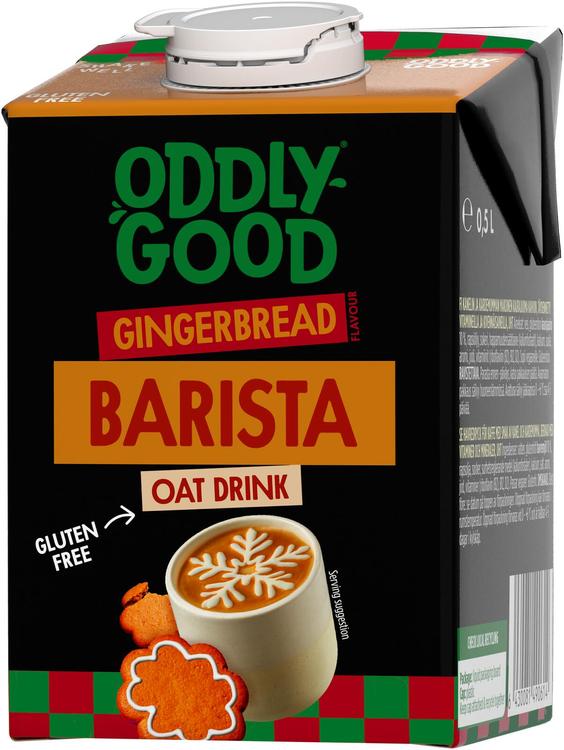 Oddlygood® Barista kaurajuoma 0,5 l piparkakku UHT gluteeniton
