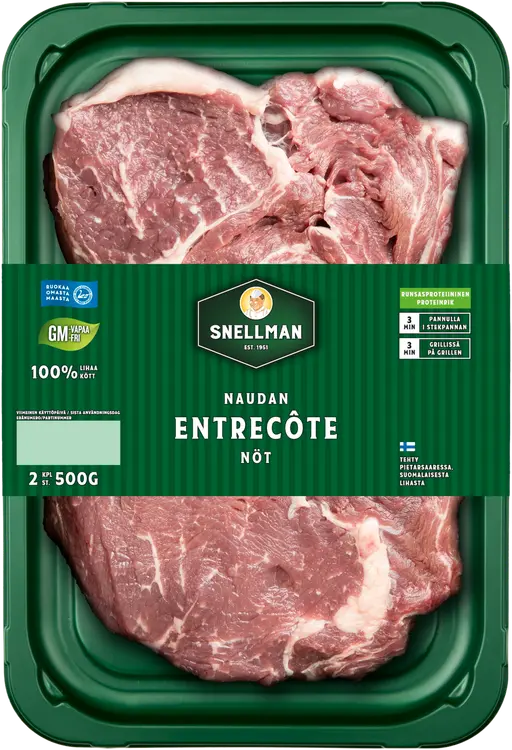 Snellman Naudan entrecote 2 kpl 500g