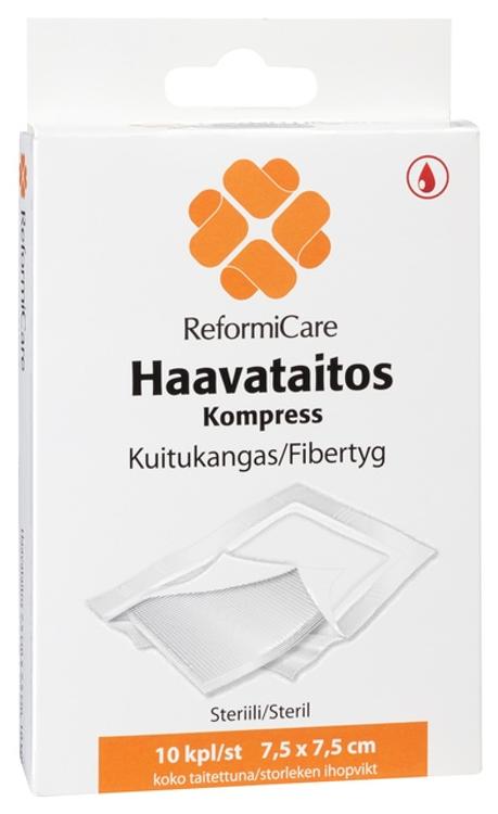 Reformicare 10kpl 7,5cmx7,5cm steriili kuitukangas haavataitos