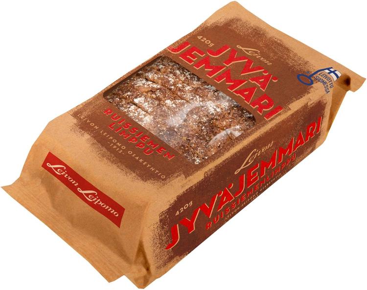 Leivon Leipomo Jyväjemmari 420g Ruissiemenlimppu