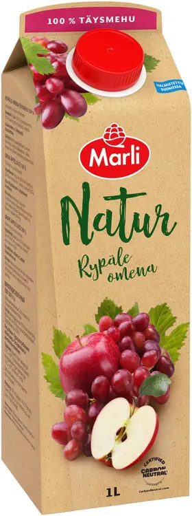 Marli Natur Rypäle-omenatäysmehu 100% 1 L