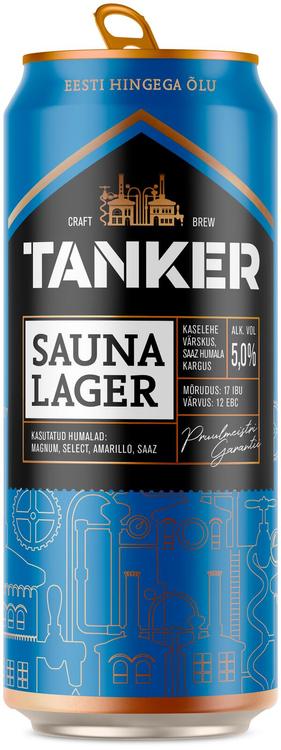 Tanker Sauna Lager õlu 5%vol 500ml