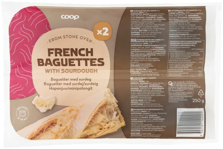 Coop hapanjuuriminipatongit 2 kpl 250 g