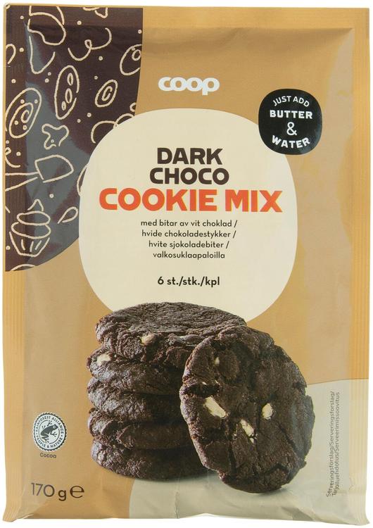 Coop küpsisesegu valge šokolaadi tükkidega 170g