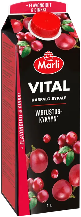 Marli Vital Karpalo-rypälemehujuoma +sinkki ja C-vitamiini 1 L