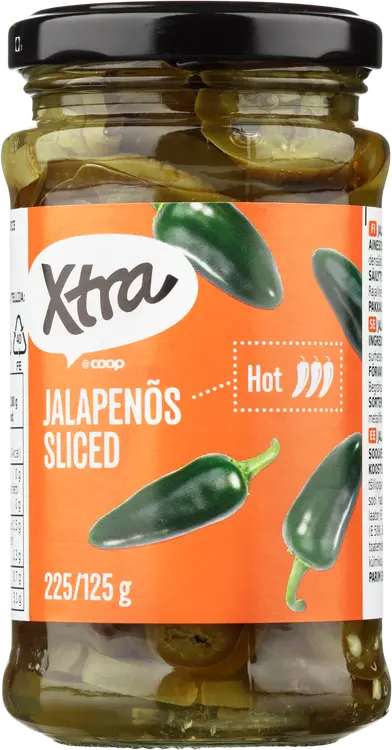 Xtra jalapenoviipaleet 225/125 g