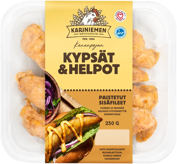 Kariniemen Kananpojan Kypsät ja Helpot Paistetut sisäfileet 250 g