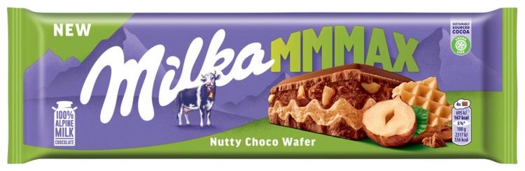 Milka piimašokolaad Nutty wafer 270g