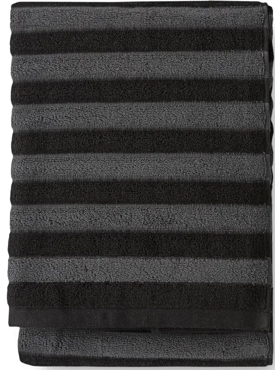 Finlayson kylpypyyhe Reiluraita 70x150cm harmaa/musta