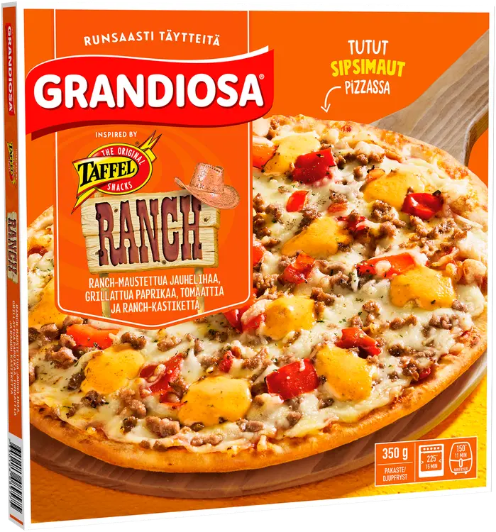 Grandiosa inspired by Taffel Ranch kiviuuni pakastepizza 350g