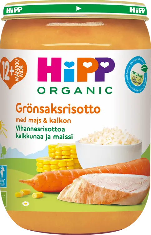 Hipp 220g Luomu Vihannesrisottoa & kalkkunaa 12kk