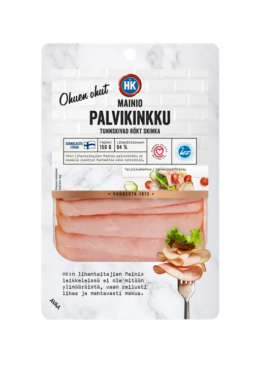 HK Ohuen ohut Mainio palvikinkku 150 g