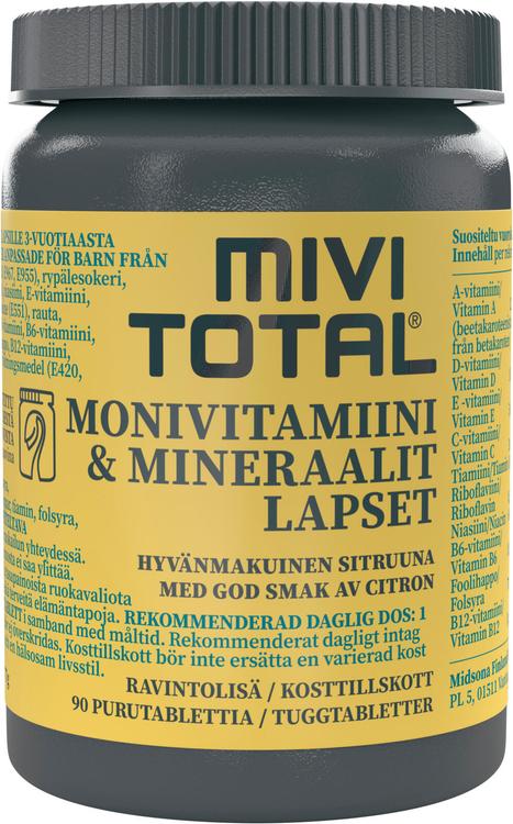 Mivitotal Monivitamiini & mineraalit Lapset 90 purutabl