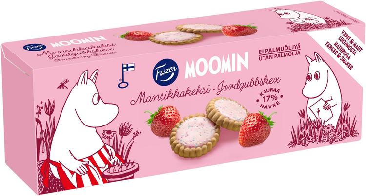 Fazer Moomin mansikka keksi 125g