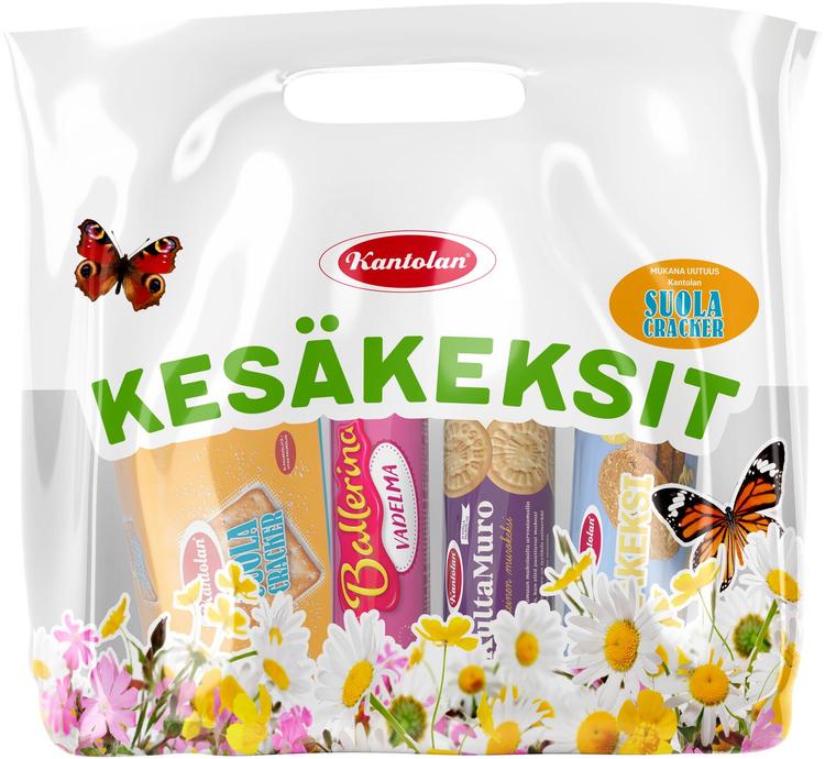 Kantolan Kesäkeksit 4 varianttia keksilajitelma 865g