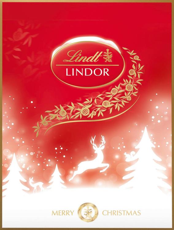 Lindt LINDOR suklaakalenteri sekoitus maito valko tumma hasselpähkinä 290g