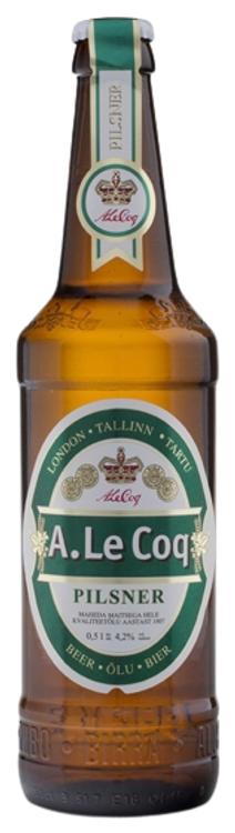 A. Le Coq Pilsner õlu 4,2%vol 500ml