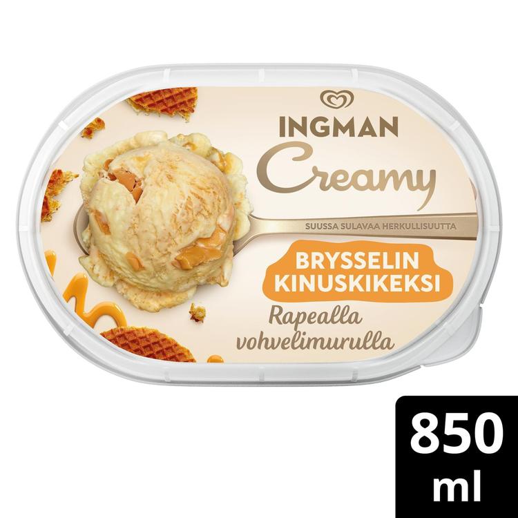 Ingman Creamy Brysselin kinuskikeksi Jäätelö 850ml/464g