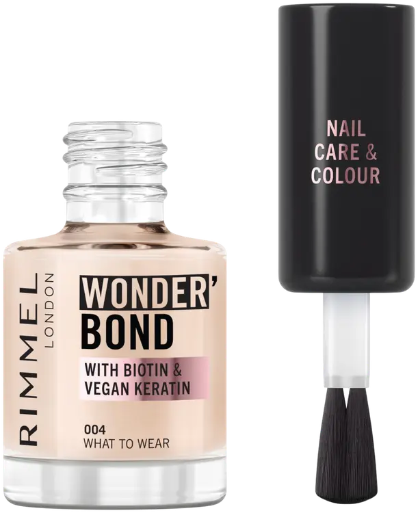 Rimmel Wonderbond Nail Polish 12 ml, 004 What to Wear kynsilakka