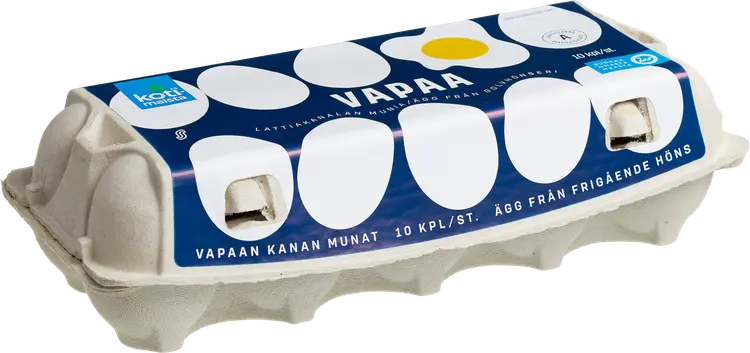 Kotimaista vapaan kanan munat M10