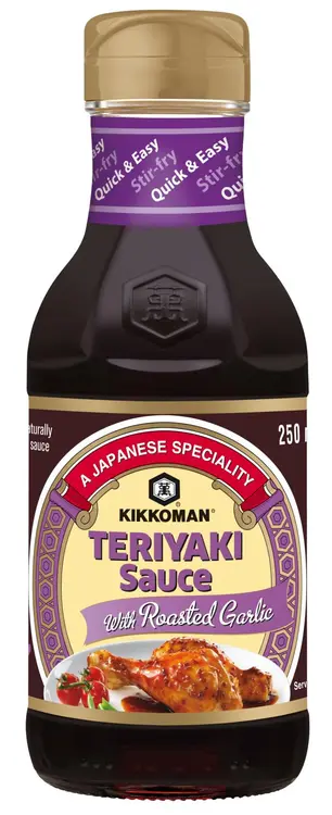 Kikkoman 250ml Teriyaki kastike paahdetulla valkosipulilla