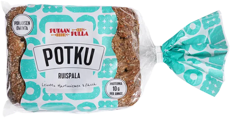 Putaan Pulla Potku Ruispala 6 kpl/320g halkaistu siementäysjyväruisleipä